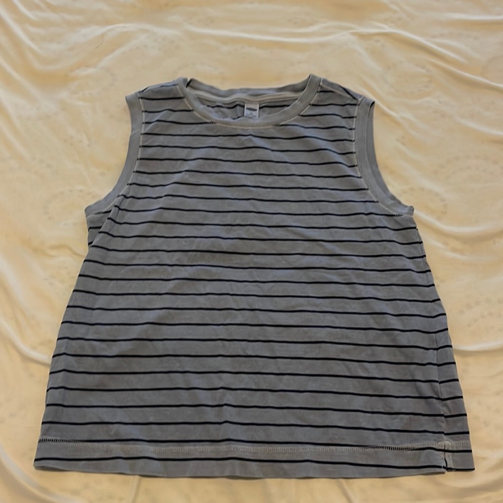 Old Navy, blue striped, muscle tank, XS